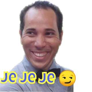 🌝 Je je je je смех, улыбка, мужчина, мем telegram sticker
