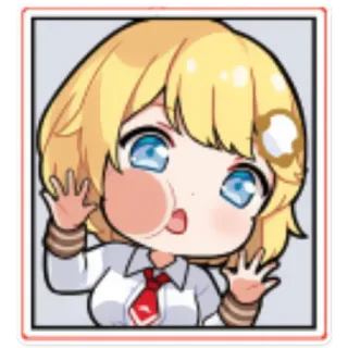 🥺 Amelia Watson anime, vtuber, cute, blonde hair, wave telegram sticker