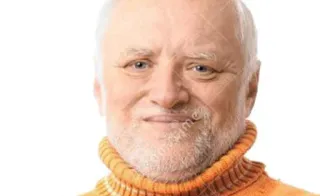 😊 Hide the Pain Harold meme, internet meme, hide the pain harold, stock photo, expression, smiling telegram sticker