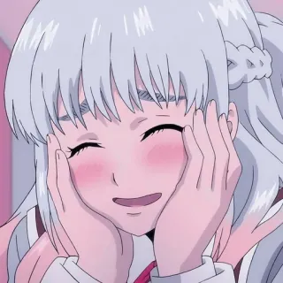 🥰 アニメ, 女の子, 可愛い, 笑顔, 幸せ whatsapp sticker