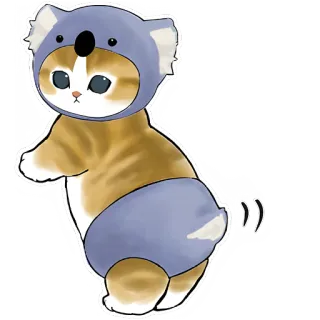 🐨 고양이, 코알라, 귀여운, 동물, 스티커, 만화 telegram sticker