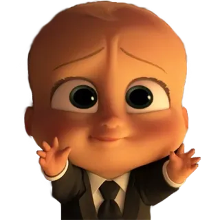 🥺 Boss Baby The Boss Baby bébé, costume, dessin animé, film, mignon, patron telegram sticker