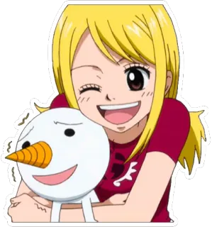 😍 Lucy Heartfilia Fairy Tail Аниме, Мультфильм, Девушка, Персонаж, Fairy Tail, Люси Хартфилия, Милый telegram sticker