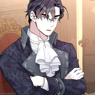 🌐 homme, animé, manga, noble, aristocrate, stylé, formel telegram sticker