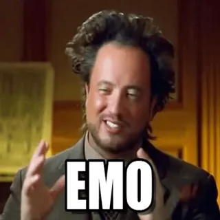 😯 EMO Meme, Emo, Lucu, Internet, Ekspresi telegram sticker