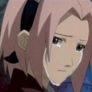 😢 Sakura Haruno Naruto Anime, Piangere, Sakura, Triste, Naruto telegram sticker