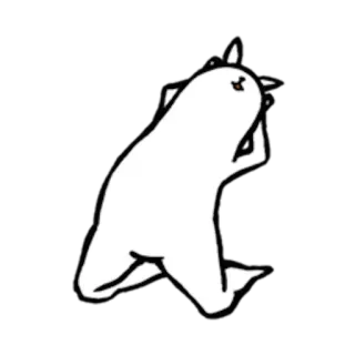 🙌 animal, dessin animé, suppliant, mignon, illustration whatsapp sticker