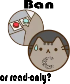 ☹ Pusheen gato, Pusheen, lindo, dibujos animados, presionar botones whatsapp sticker