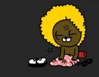 😮‍💨 Dessin animé, Personnage, Dormir, Drôle, Illustration whatsapp sticker