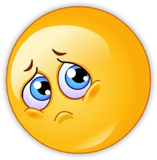 😞 emoji, sedih, menangis, kesal, perasaan, ekspresi telegram sticker
