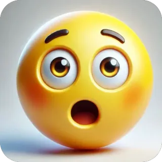 😮 Emoji, Sorpreso, Scioccato, Emoticon, Giallo, Faccia, Espressione telegram sticker