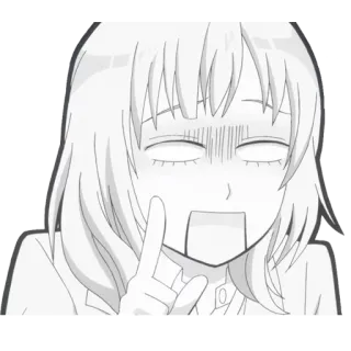 😱 anime, manga, character, illustration, cartoon whatsapp sticker