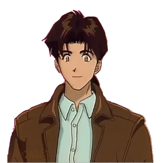 😄 anime, character, male, jacket, portrait telegram sticker