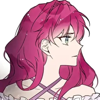 💭 woman, anime, pink hair, character, portrait telegram sticker