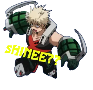 🤪 Bakugo My Hero Academia NEET? anime, manga, my hero academia, bakugo, character, hero, explosion telegram sticker