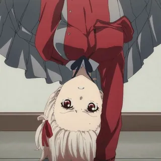 😍 アニメ, 女の子, 赤いドレス, 漫画 telegram sticker