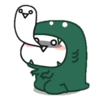 🍢 漫画, 動物, 生き物, 可愛い, 恐竜, 鳥 telegram sticker