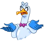 🤷‍♂️ canard, oiseau, haussement d'épaules, dessin animé whatsapp sticker