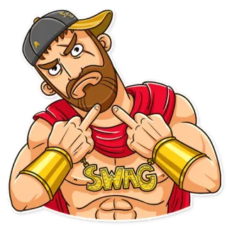 🖕 SWAG man, middle finger, offensive, swag telegram sticker
