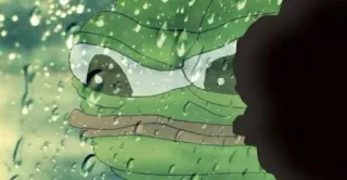 🌧 Pepe the Frog pepe, triste, rana, meme, meme de internet telegram sticker