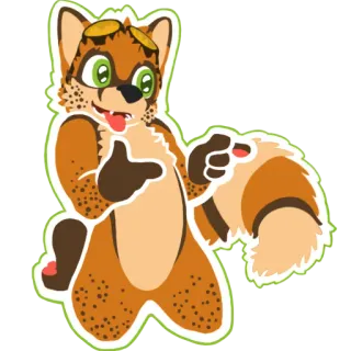 👈 tier, cartoon, fuchs, fell, anthropomorph, aufkleber, süß telegram sticker