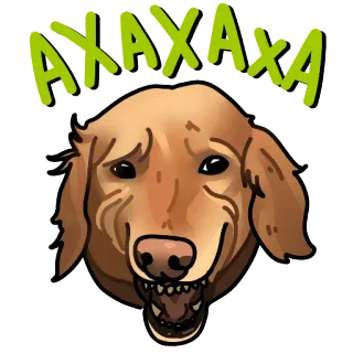 😆 AXAXAXA cane, divertente, meme, cartone animato, animale domestico telegram sticker