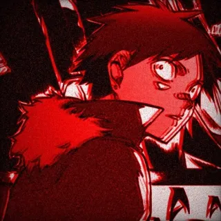 🌟 Anime, Mangá, Arma, Arte, Personagem, Vermelho, Violência telegram sticker