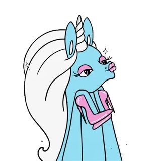 🦄 unicorn, kartun, hewan, fantasi, imut, biru, sepatu telegram sticker