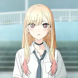 🥟 Marin Kitagawa My Dress-Up Darling anime, girl, cute, kawaii, school uniform, cosplay telegram sticker