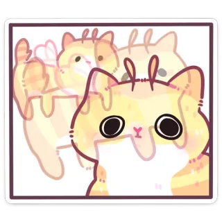 😮 cat, sticker, cute, kitten, animal, domestic cat telegram sticker