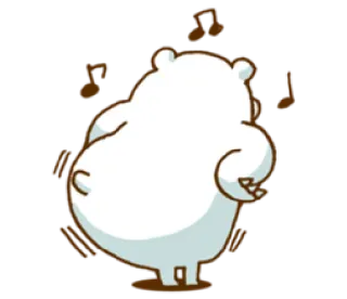 💃 beruang, menari, musik, kartun, bahagia, lucu telegram sticker