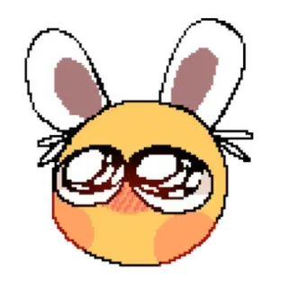 🐰 Emoji, Hase, Kawaii, Süß, Pixelkunst telegram sticker