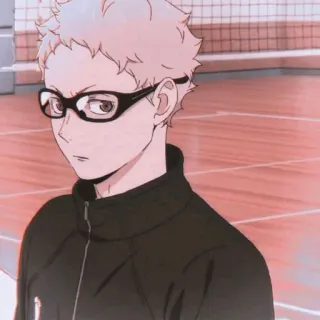 🍤 Kei Tsukishima Haikyuu!! Anime, Haikyuu, Kei Tsukishima, Tsukishima, Voli, Karasuno telegram sticker