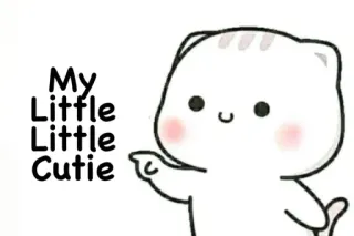 😞 My Little Little Cutie gato, fofo, animal, kawaii telegram sticker