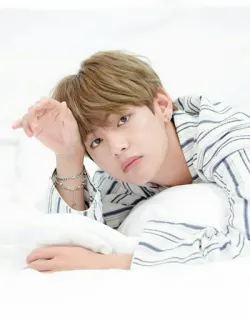 😴 V männlich, porträt, person, kpop, sänger, bts telegram sticker