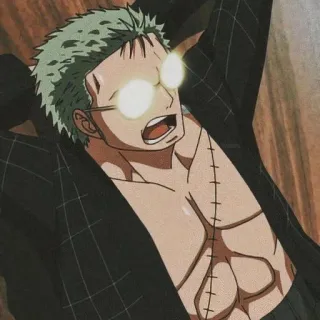 🌽 Zoro One Piece anime, one piece, zoro, roronoa zoro, pirate, character, manga telegram sticker