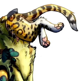 ❤ Tier, Leopard, Fell, Cartoon, Niedlich, Kunstwerk telegram sticker