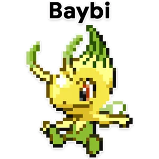 👶 Baybi ポケモン, 赤ちゃん, かわいい, キャラクター, デジタルアート, ビデオゲーム, ファンタジー telegram sticker