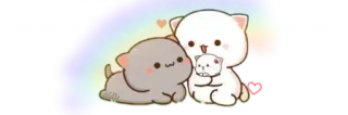 💞 แมว, น่ารัก, รุ้ง, สติกเกอร์, คาวาอิ, การ์ตูน telegram sticker