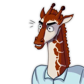 😦 Giraffa, Animale, Cartone animato, Antropomorfo, Divertente, Carino telegram sticker