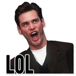 😂 Jim Carrey LOL jim carrey, funny, laughing, lol, comedy telegram sticker