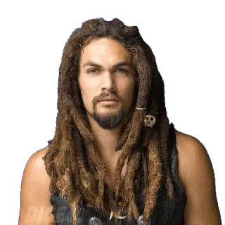 😶 Jason Momoa actor, celebridad, aquaman, retrato, hombre, rastas telegram sticker