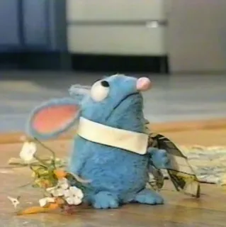🙄 Bear Bear in the Big Blue House souris, bleu, grand, maison, télé, marionnette telegram sticker
