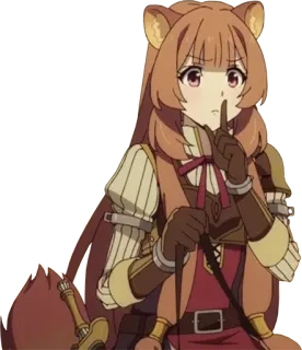 🤐 Raphtalia The Rising of the Shield Hero Anime, Raphtalia, Tanuki, Shhh, Silenzio, The Rising of the Shield Hero telegram sticker