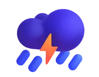 ⛈ 구름, 번개, 비, 날씨, 폭풍, 천둥, 예보 telegram sticker