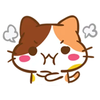 😤 猫, 怒り, イライラ, かわいい, 絵文字, ステッカー telegram sticker