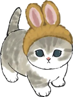 🐰 cat, animal, hat, bunny, cute telegram sticker