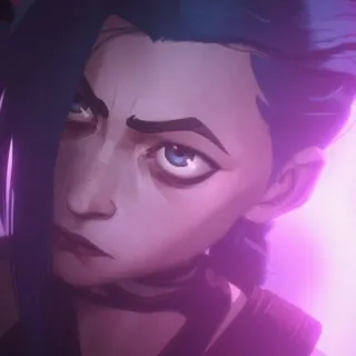 🕳 Jinx Arcane Arcane, Jinx, Personaggio, League of Legends, capelli blu telegram sticker