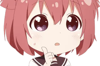 🤔 Anime, Chica, Linda, Pensando, Kawaii, Uniforme Escolar telegram sticker