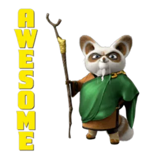 👍 Master Shifu Kung Fu Panda AWESOME master shifu, kung fu panda, awesome, movie, cartoon telegram sticker